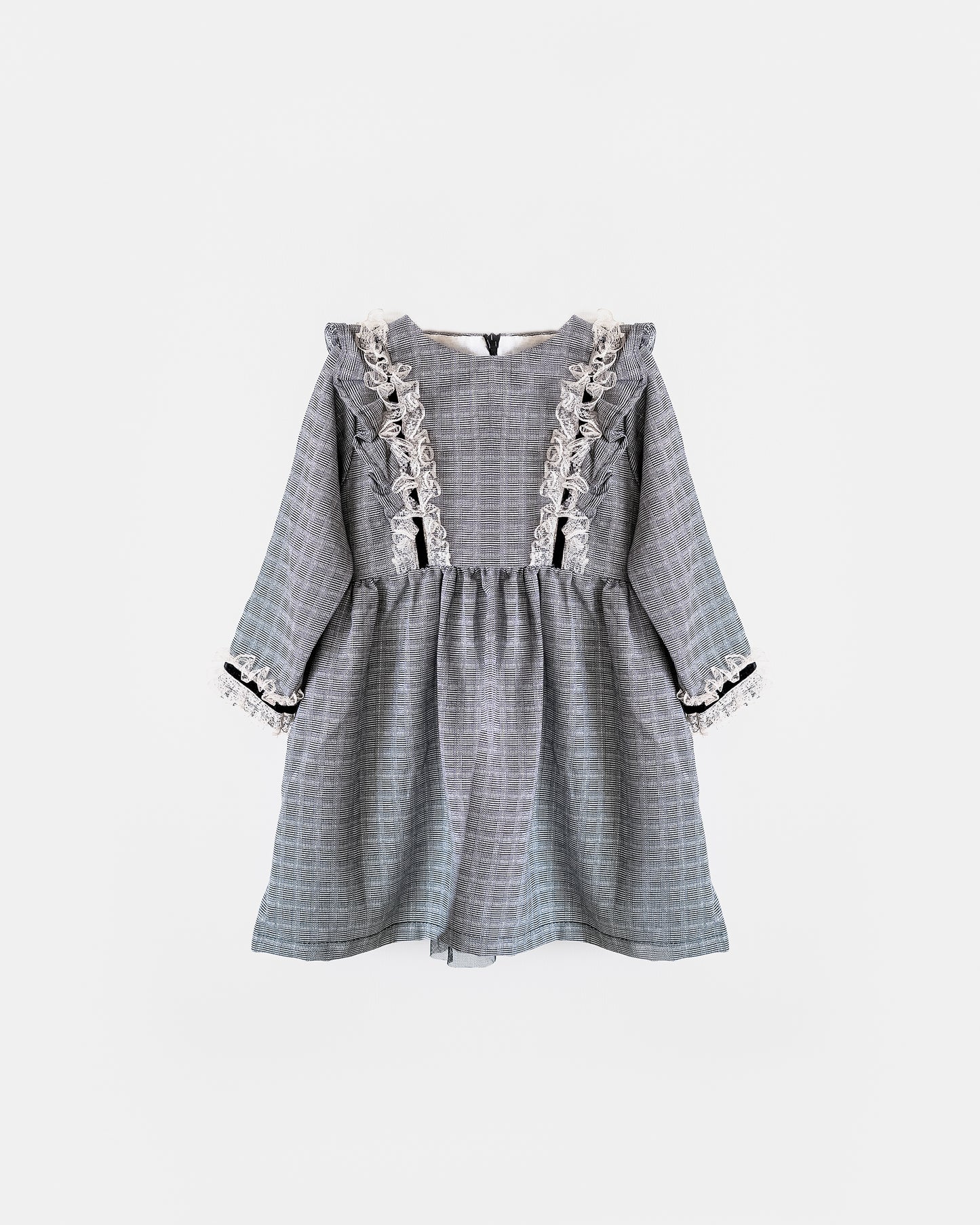 Little Miss Checks Ruffle Gown