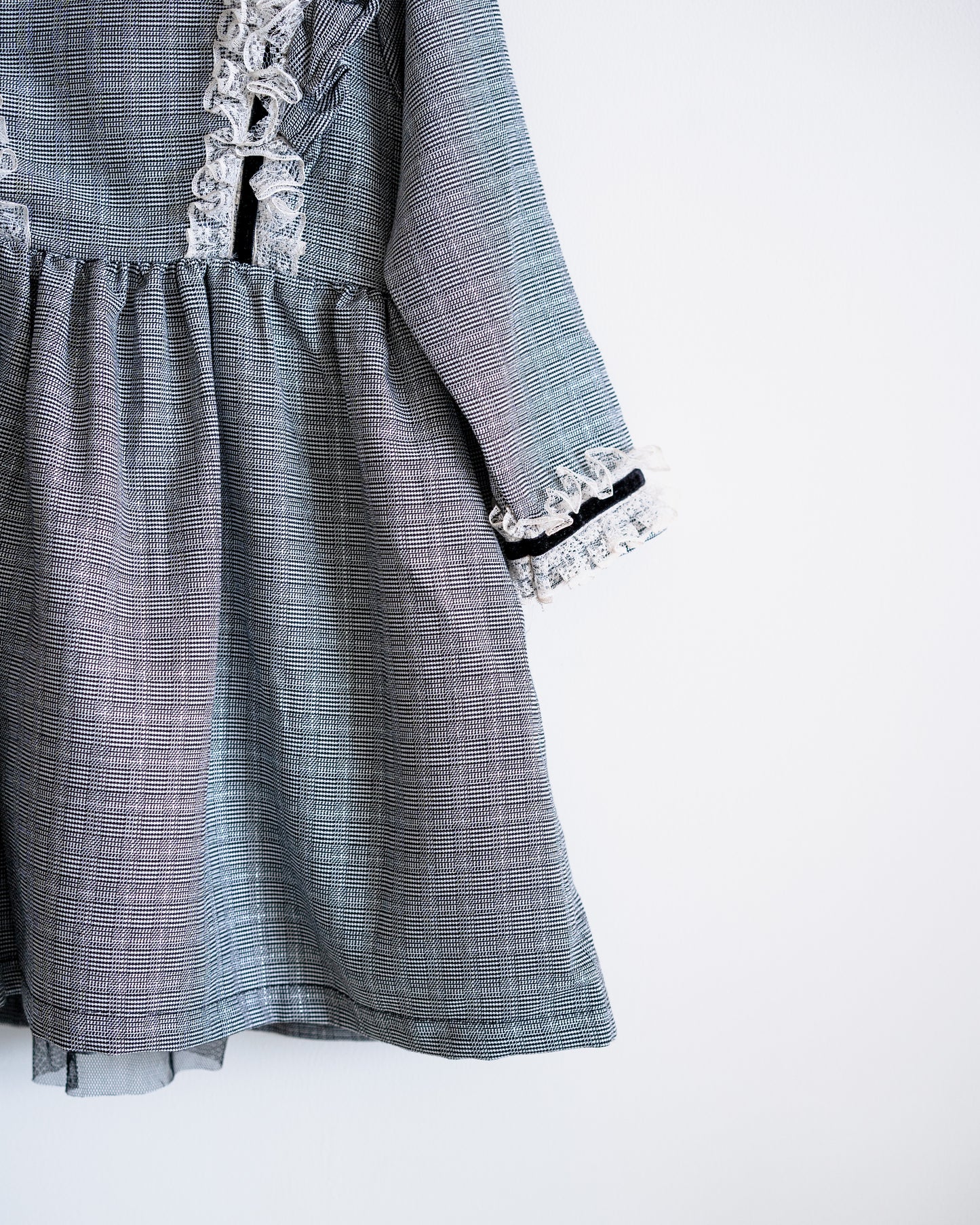 Little Miss Checks Ruffle Gown