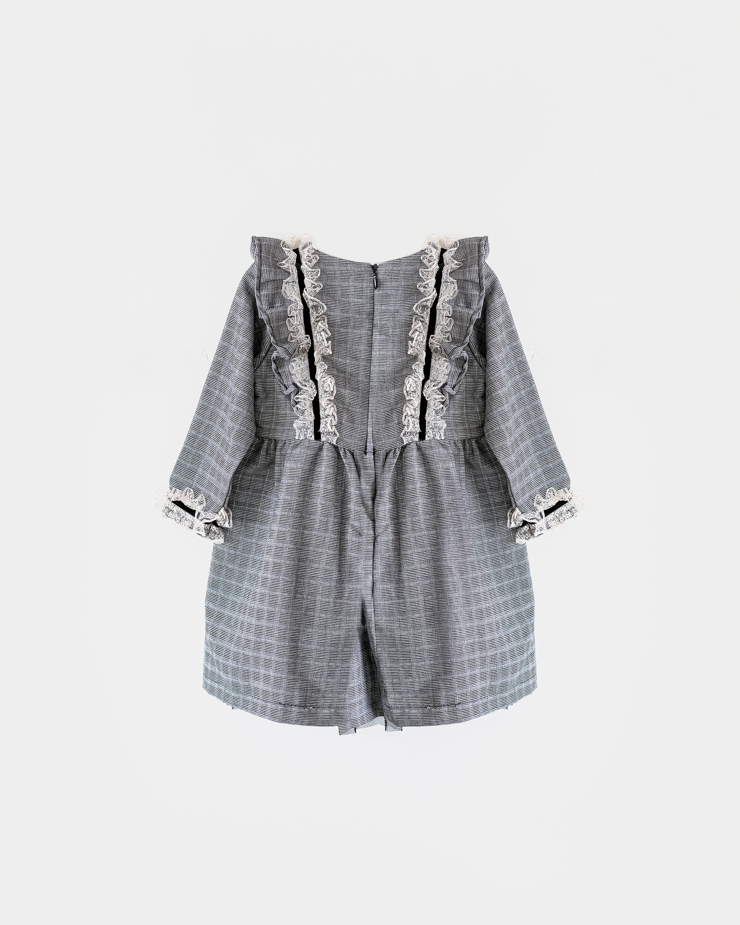 Little Miss Checks Ruffle Gown