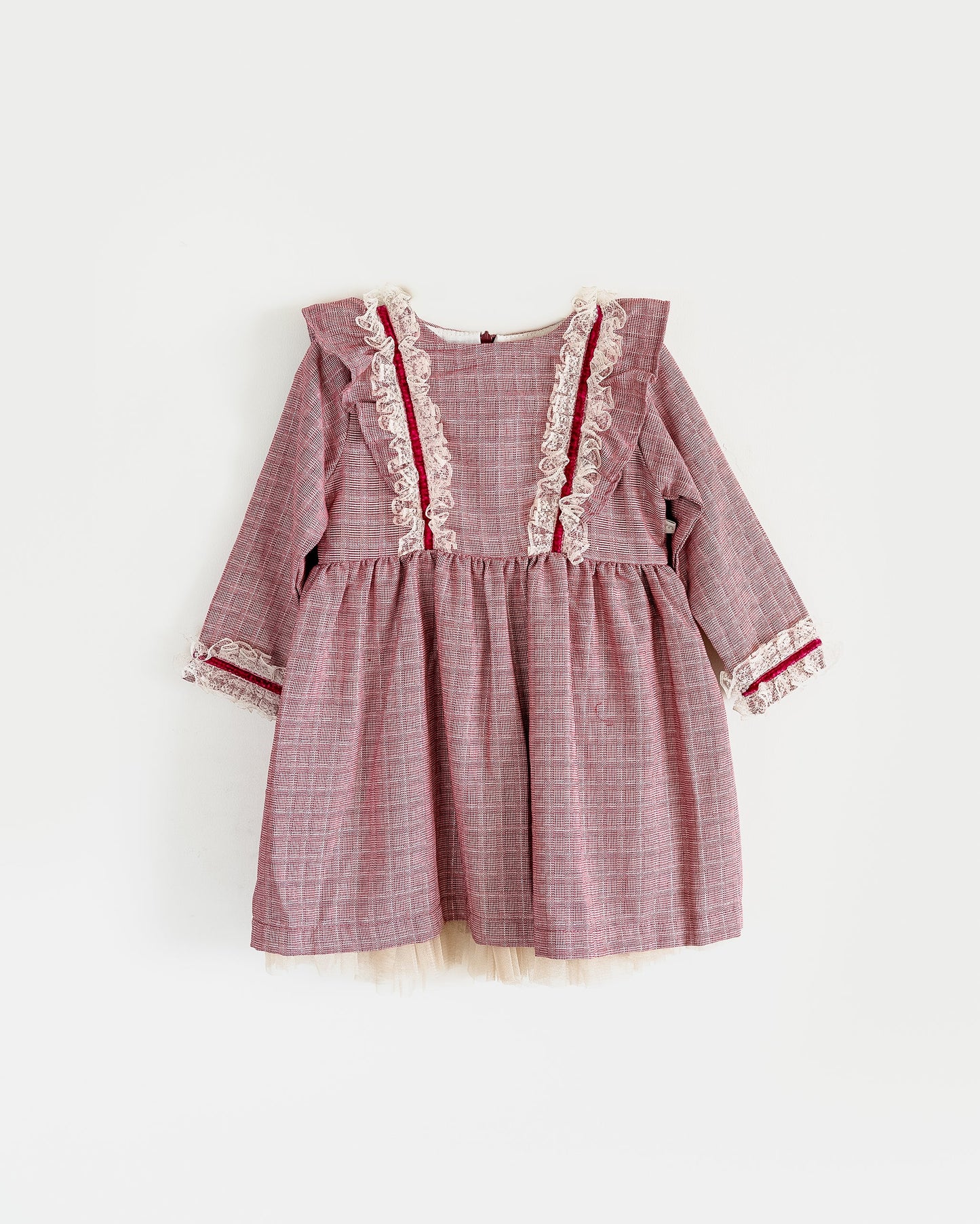 Little Miss Checks Ruffle Gown