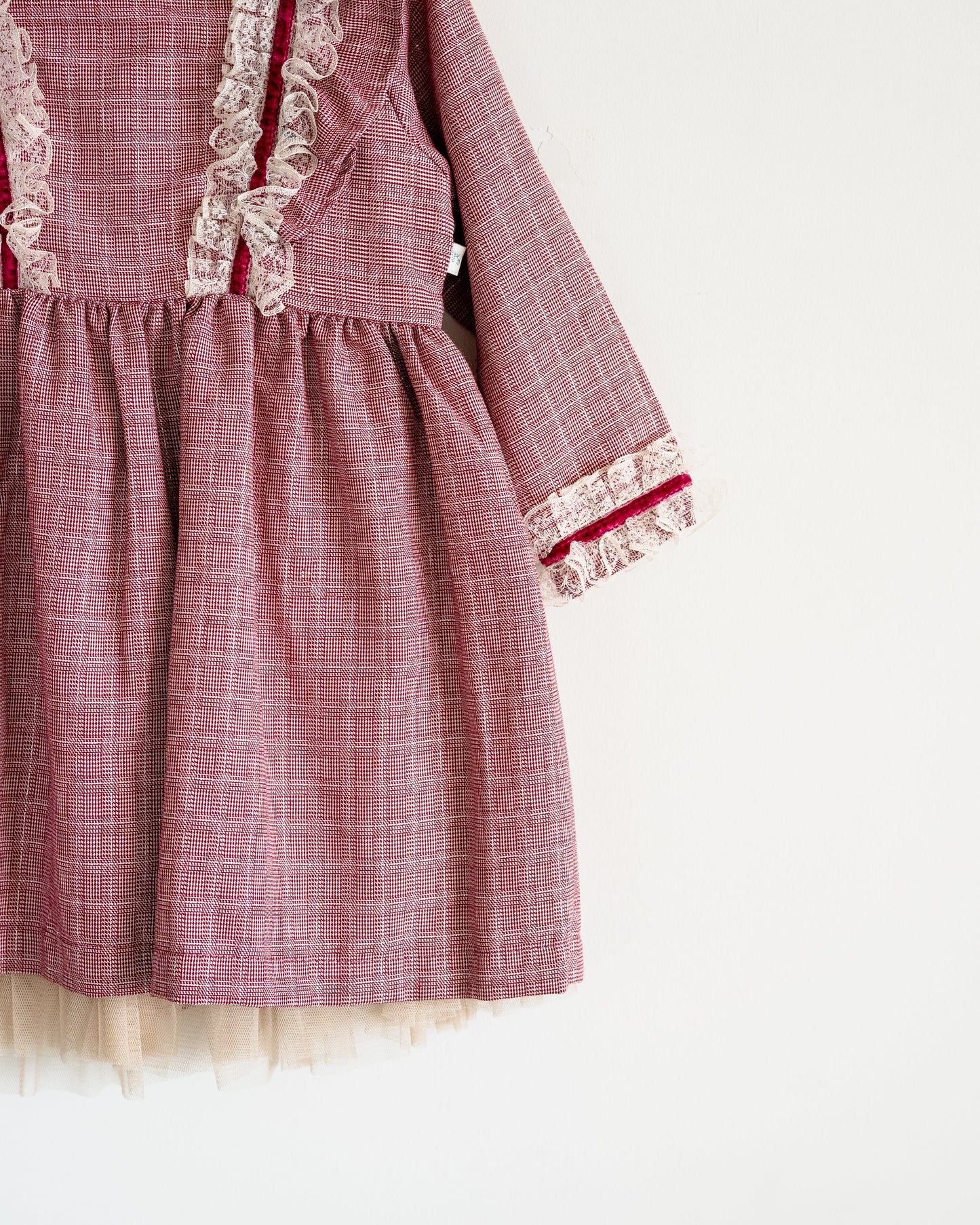 Little Miss Checks Ruffle Gown