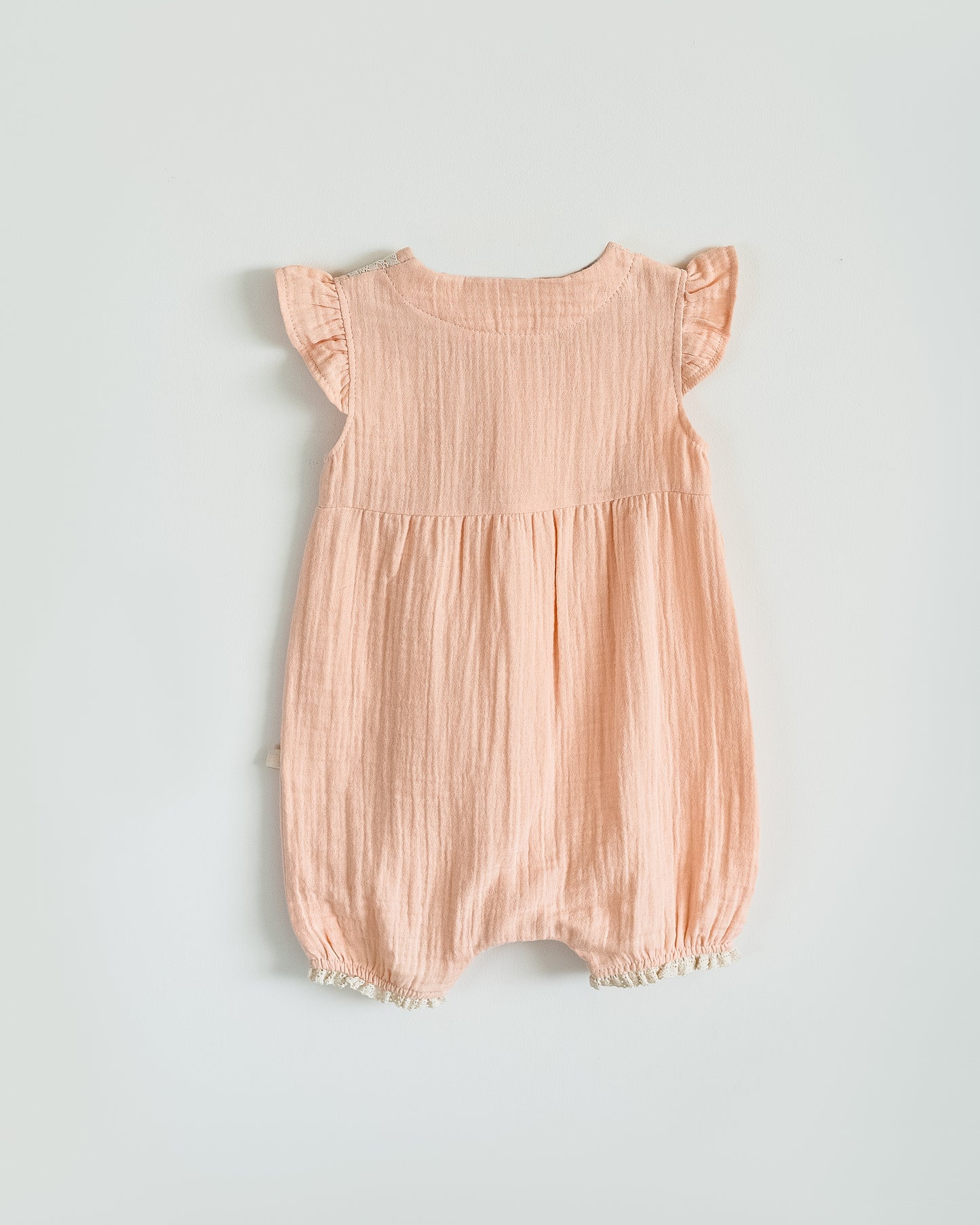 Side-Striped Muslin Romper