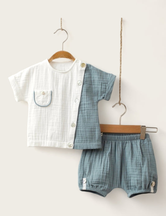 Two-Tone Tee & Shorts Set