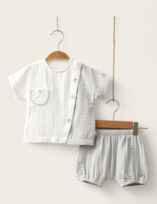 Two-Tone Tee & Shorts Set